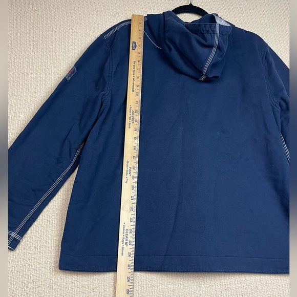 Lauren Jeans Co. Ralph Lauren Navy Full Zip Button RL67 Hoodie Sweatshirt  Sz 2X - Picture 9 of 10